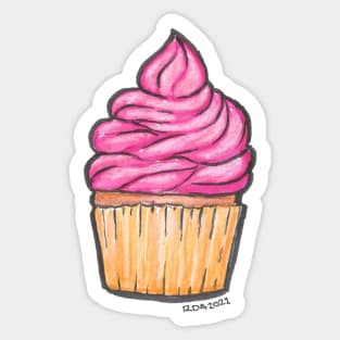 Pink Cupcake Sticker